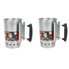 (2 Pack)Charcoal Chimney Starter for Outdoors, with Safety Handle