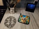 Golden Retriever in Sunflowers Pair of Pot Holders Kitchen Heat Resistant Pot Holders Sets Oven Hot Pads for Cooking Baking BBQ, 7 1/2 x 7 1/2