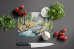 Mountain Stream Glass Cutting Board Decorative Tempered Glass Kitchen Cutting and Serving Board Large Size Chopping Board