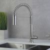 DAX Single Handle Pull Down Kitchen Faucet Brushed Finish