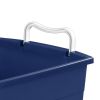 4 Pack Kids Rolling Toy Storage Bin with Handles, Blue