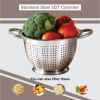 SS 3QT Multi-Use Colander for Straining, Draining & Rinsing Pasta, Fruits or Vegetables