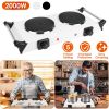 2000W Electric Dual Burner Portable Coil Heating Hot Plate Stove Countertop RV Hotplate With 5 Temperature Adjustments Portable Handles