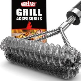 Safe And Efficient 18-inch Grill Cleaning Brush For Gas Porcelain Charcoal Grills, Grill Accessories (Option: 18Inch)